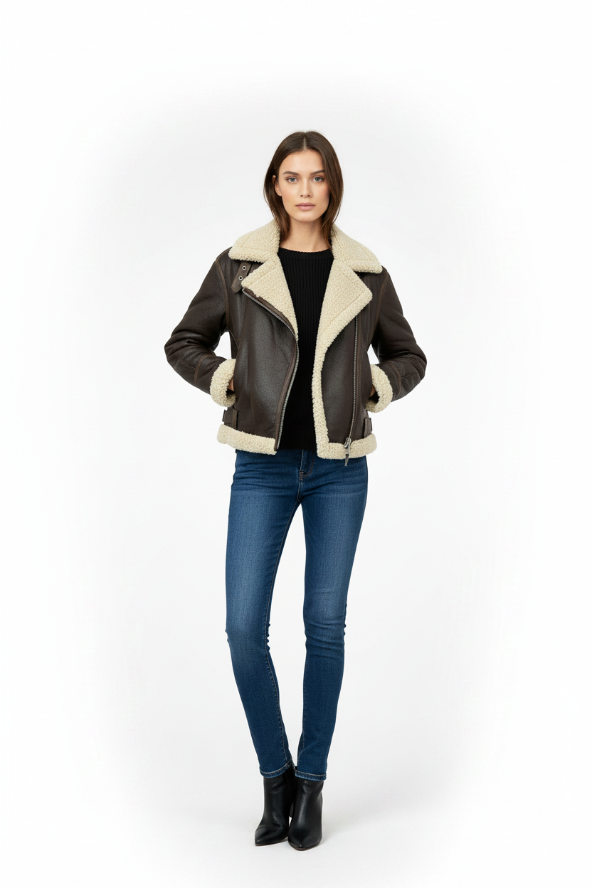 Chaqueta Corta Cafe Oscura
