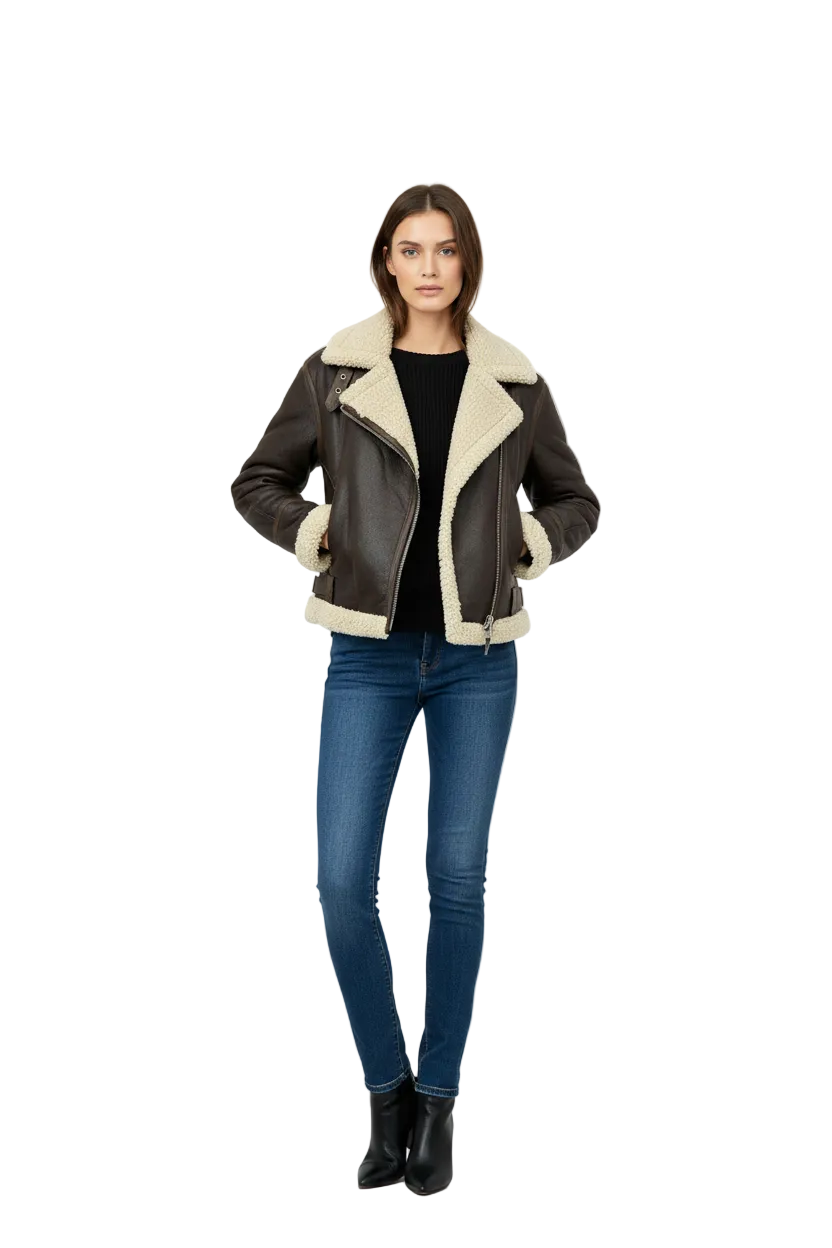 Chaqueta Corta Cafe Oscura