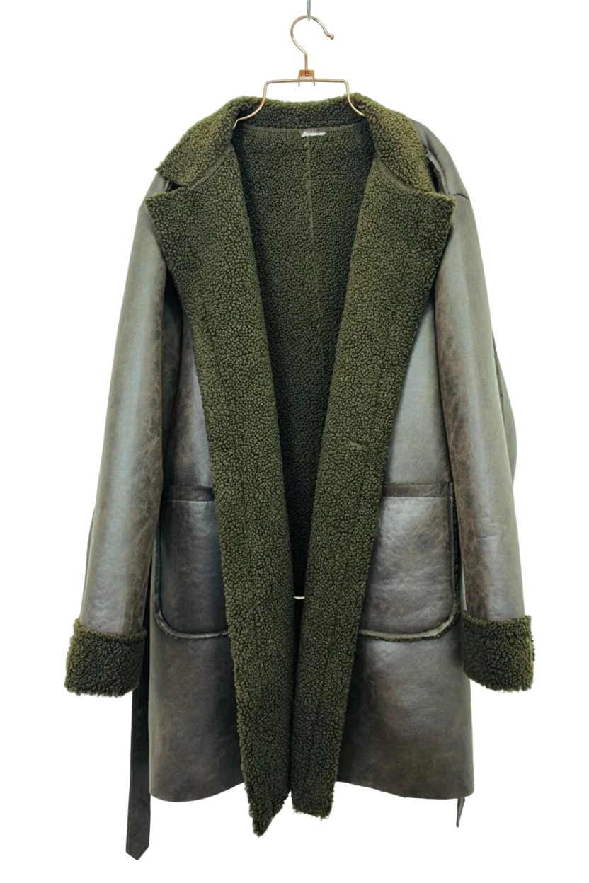 Chaqueton Efecto Cuero Piel, Chocolate