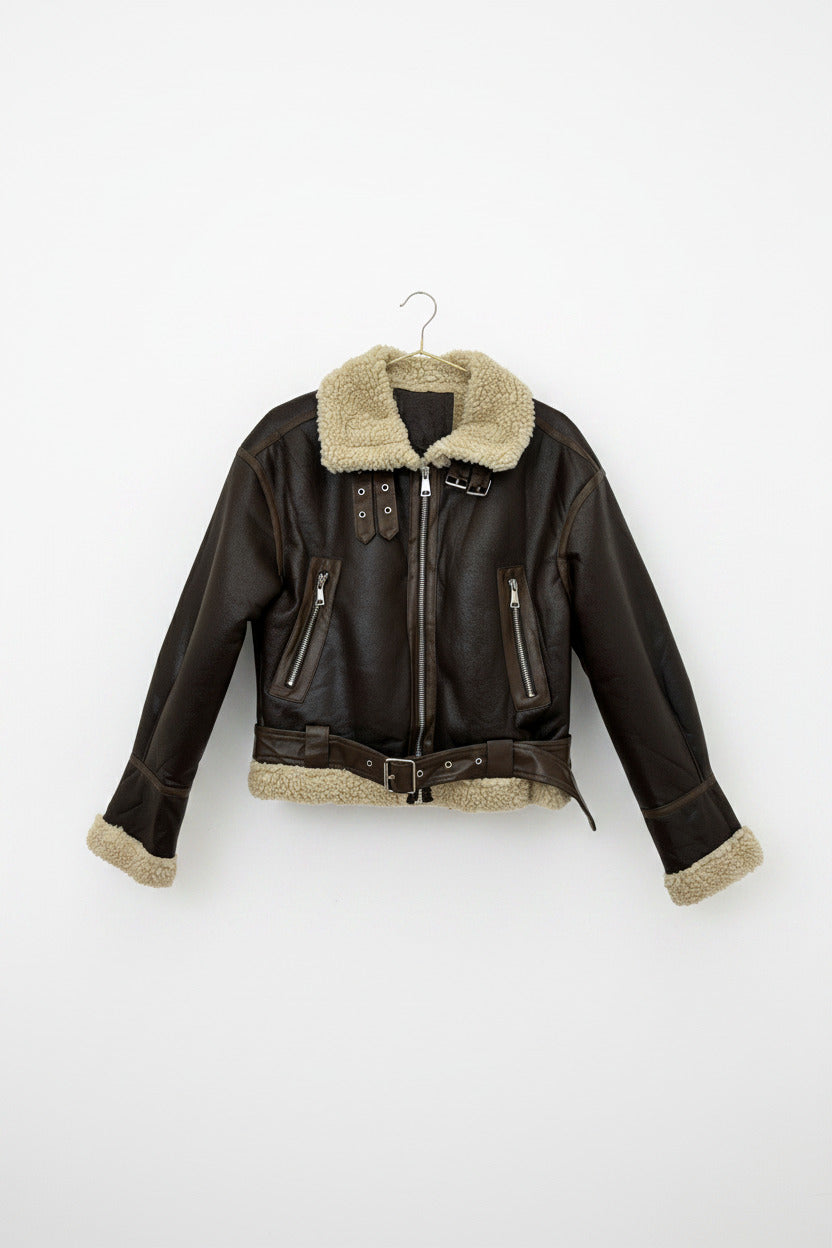 Chaqueta Corta Cafe Oscura