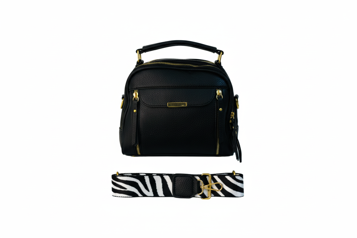 Cartera Modelo Zebra Gold