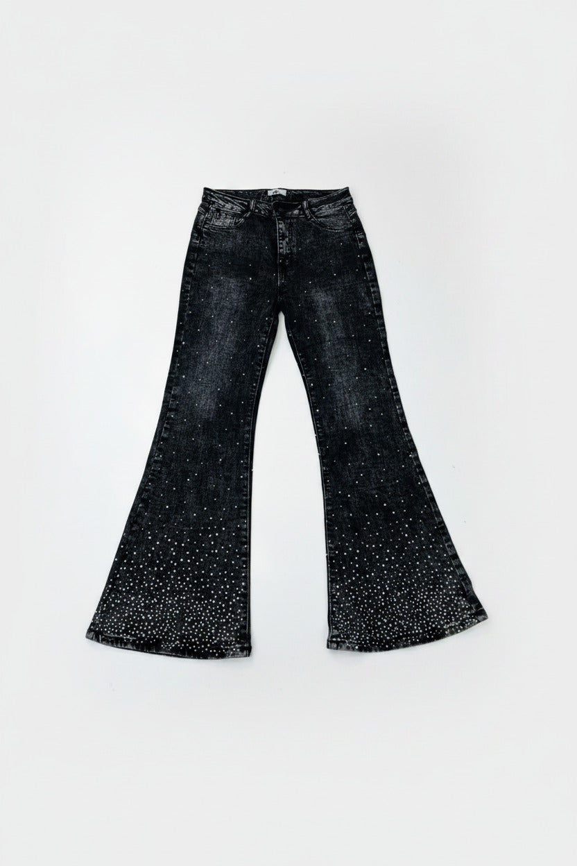 Pantalón Jeans Pata Elefante Negro