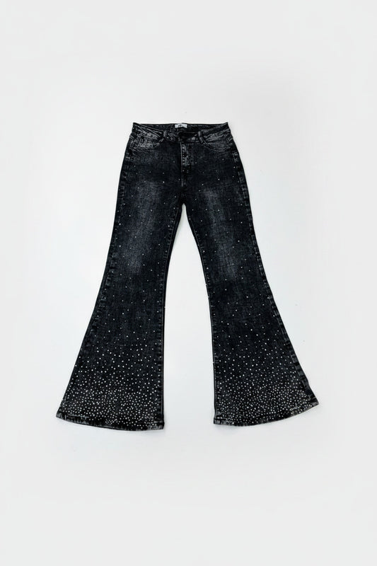 Pantalón Jeans Pata Elefante Negro
